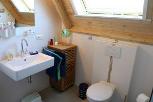 Ferienhaus Wiesenpieper - helles modernes Duschbad